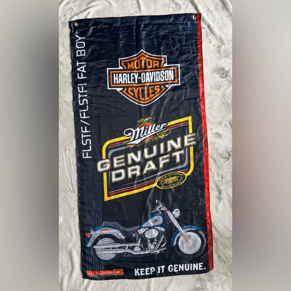 Harley Davidson / Miller Genuine Draft Banner Flag